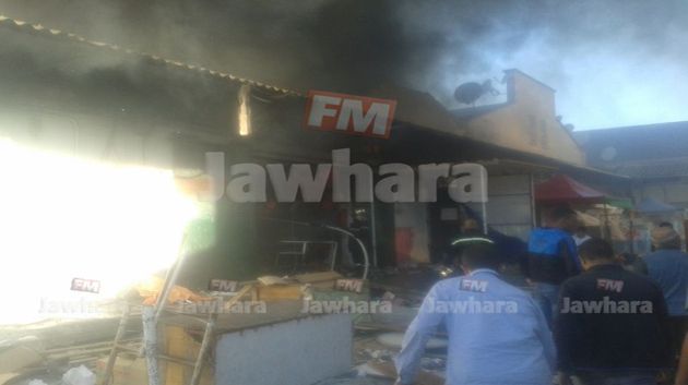 Violent incendie à Moncef Bey