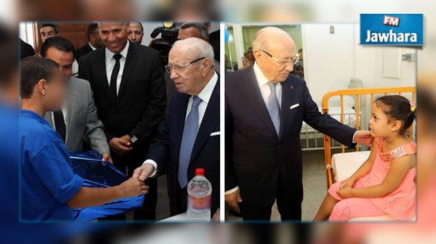 Beji Caied Essebsi en visite à l’hôpital des enfants et le centre de rééducation des mineurs                                                       
