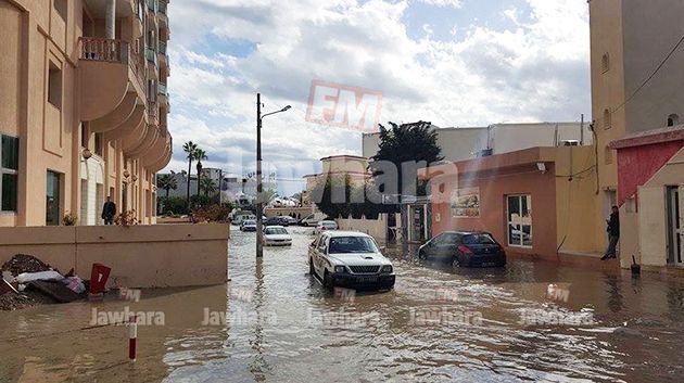 Pluies diluviennes à Sousse