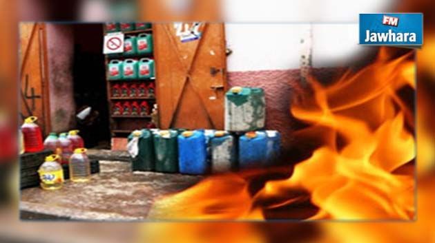 Gabes : Incendie dans un entrepôt de carburant de contrebande
