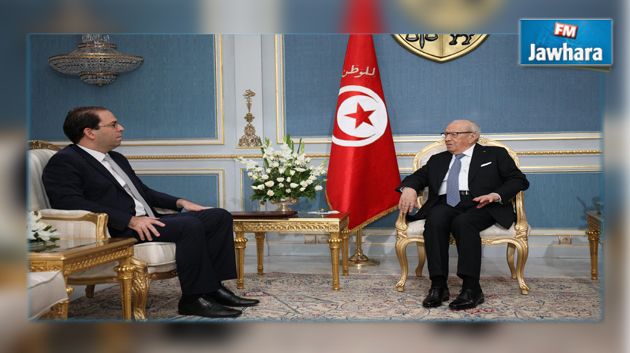 Béji Caïd Essebsi reçoit Youssef Chahed