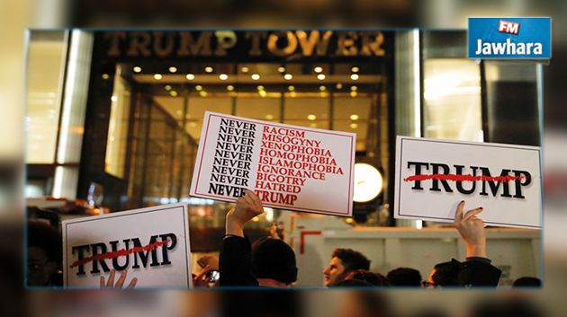 Larges protestations aux USA après la victoire de Trump