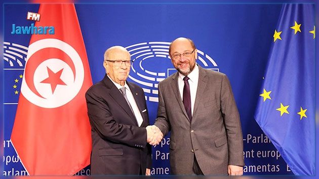 Le chef de l'Etat en visite officielle au siège du parlement européen