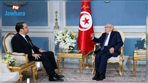 La situation générale dans le pays au centre d’un entretien Caïd Essebsi-Chahed