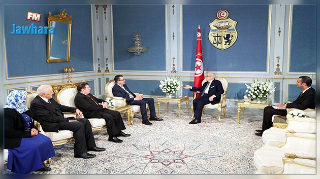 Caïd Essebsi reçoit le comité d'organisation de GéoTunis-2017