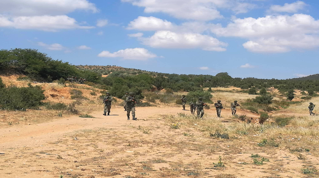 Entraînements des forces de la base militaire de Bouficha 