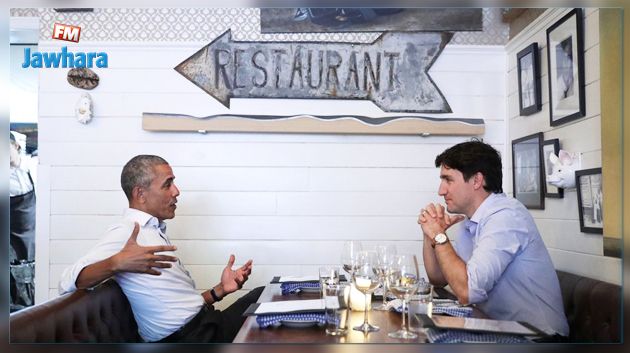 Obama et Trudeau dans un restaurant à Montréal : La rencontre ne passe pas inaperçue