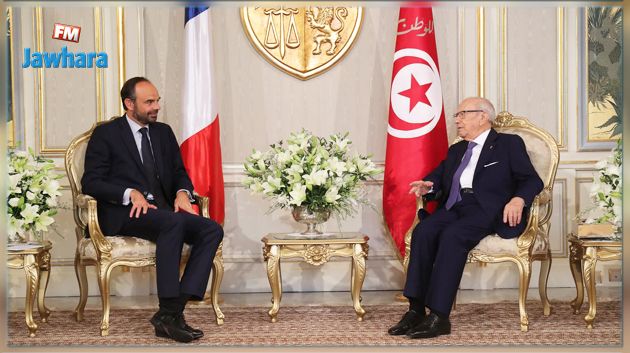 Caïd Essebsi reçoit le premier ministre français Edouard Philippe