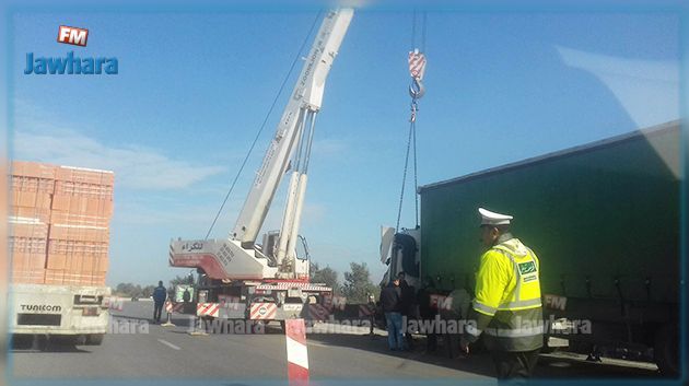 Autoroute Tunis-Sousse : La circulation paralysée suite à un accident de la route