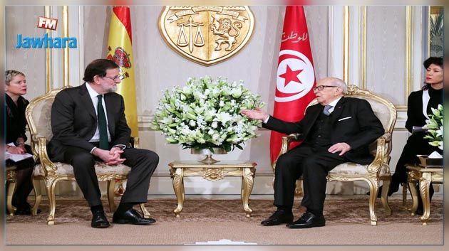 Le président de la République reçoit le chef du gouvernement espagnol