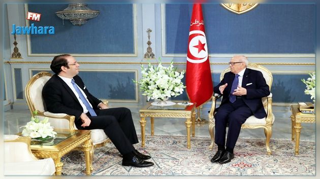 Caid Essebsi s’entretient avec Youssef Chahed 