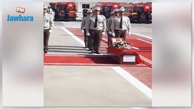 Début de la cérémonie funéraire en l'honneur des martyrs de la Garde nationale