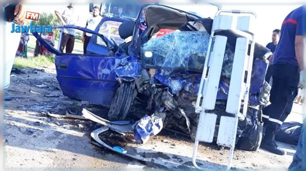 Kairouan : Un accident de la route fait 4 morts de la même famille