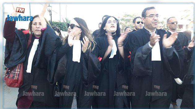 Rassemblement protestataire des avocats à Gafsa