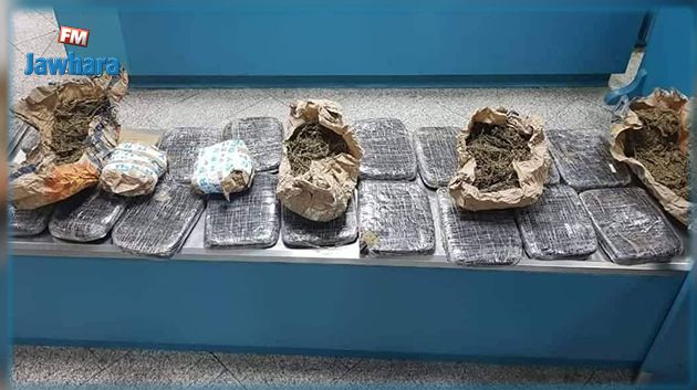 Aéroport Tunis-Carthage : Mise en échec d'une tentative de contrebande de 26 kg de Marijuana