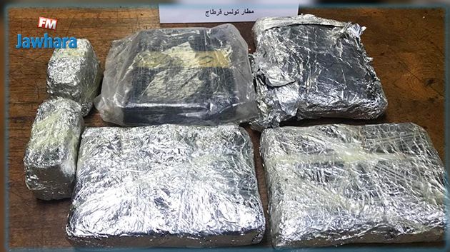 Aéroport de Tunis Carthage : Mise en échec d’une opération de contrebande de 3,9 kg de marijuana