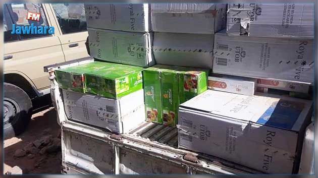Contrebande : Saisie d'une grande quantité de cigarettes et de tabac de narguilé à Tataouine