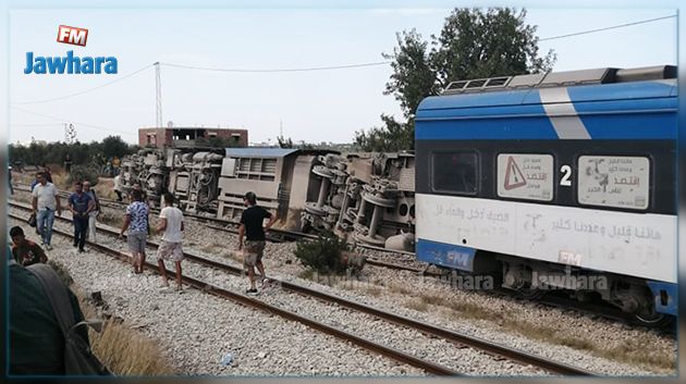 Déraillement d'un train de voyageurs à Kalâa Kebira