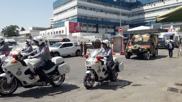 Arrivée du cortège funèbre du président de la République Béji Caïd Essebsi au Palais de Carthage