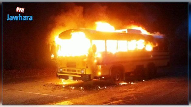Djerba : Deux autobus articulés entièrement carbonisés