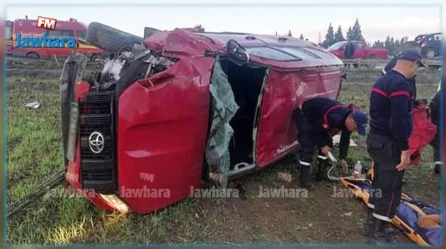 Grombalia : Deux agents de la Protection civile blessés dans un accident de la route