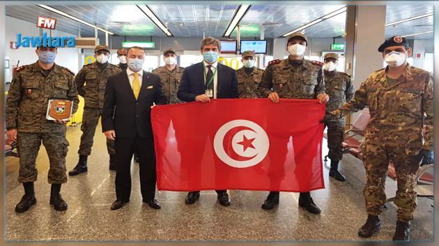Retour de l'équipe médicale militaire tunisienne après la fin de sa mission volontaire en Italie