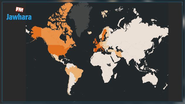 Covid-19 - Taux de mortalité : Voici la position de la Tunisie en proportion de sa population (CARTE)