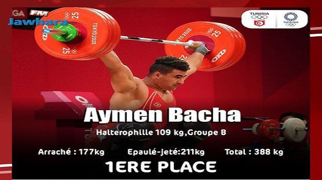 JO 2020- Haltérophilie (-109 kg) : Aymen Bacha prend la première place du groupe B