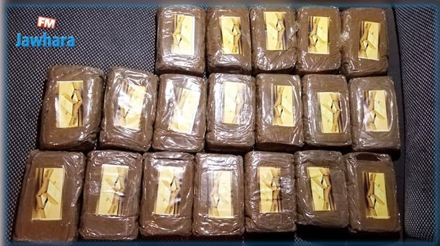 Kasserine : Arrestation de deux individus en possession de 19 plaquettes de résine de cannabis