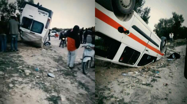 Enfidha : Un accident de la route fait 2 morts et 8 blessés