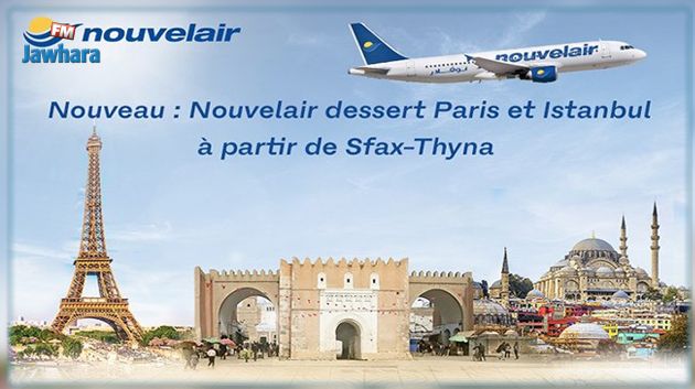 Nouvelair dessert Paris et Istanbul à partir de Sfax-Thyna