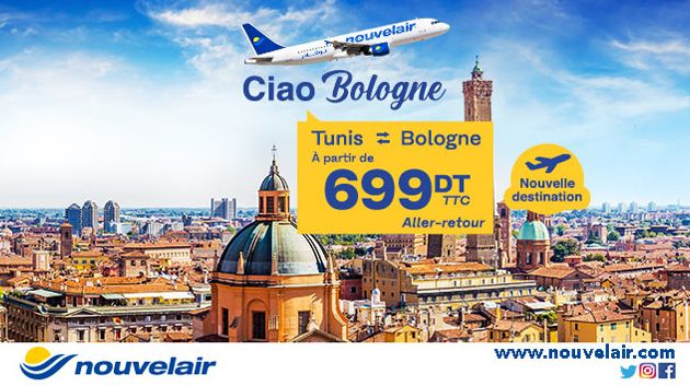 nouvelair lance une nouvelle ligne reliant Tunis à Bologne