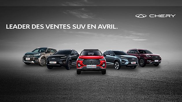 Avril 2024 : Chery toujours en progrès, toujours leader des SUV
