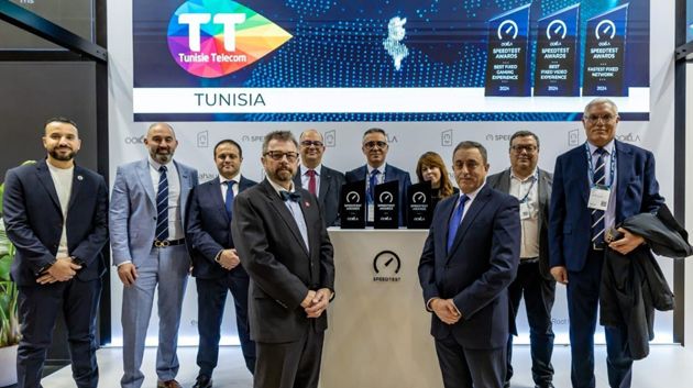 Tunisie Telecom récompensée par une triple distinction sur le fixe par Ookla