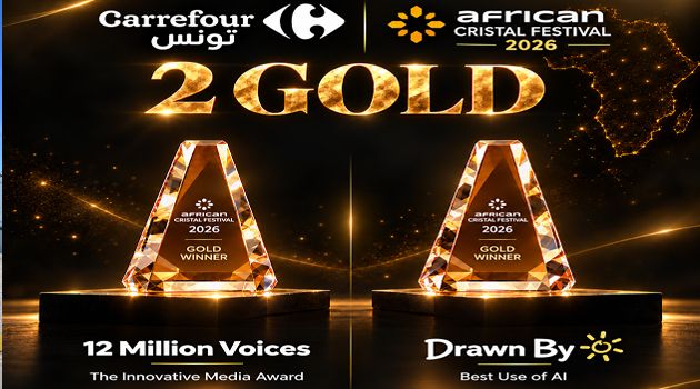 Carrefour Tunisie remporte deux Gold aux African Cristal Awards 2026