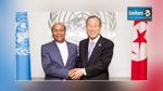 Ban Ki-moon en visite à Tunis
