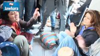 Manifestation culturelle du forum social mondial, dans un métro !
