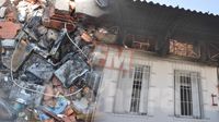 Les ruines au souk Moncef Bey suite à un violent incendie