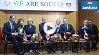 Conférence de presse des ministres de l'Intérieur tunisien, français, britannique et allemand à l'hôtel Impérial Marhaba