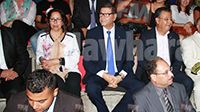 Habib Essid accompagné de sa femme à la soirée clôture du festival d'Hammamet