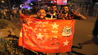   Les supporteurs de l'Étoile fêtent la victoire contre zamalek