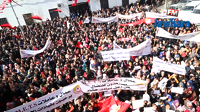Rassemblement de l'UGTT à Sousse