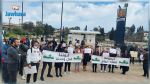 Les journalistes et employés de Cactus Prod manifestent près du Palais de Carthage