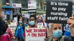 Les infirmières en grève au Royaume-Uni