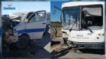 Nabeul : Une collision entre un bus et un véhicule de transport en commun fait 15 blessés
